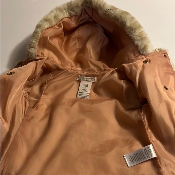 Catherine Malandrino Kids Pea Coat Cream Mini FauxFur 3-6 Month Hooded Girls EUC - Picture 7 of 7